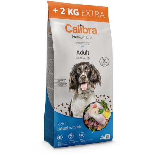 Calibra Dog Premium Line Adult 12 kg + 2 kg Zdarma uvnitř Calibra Dog Premium Line Adult 12 kg + 2 kg Zdarma uvnitř