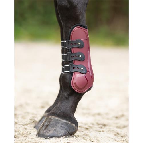 Přední chrániče QHP Champion, vínové - vel. Pony Tendon boots Champion