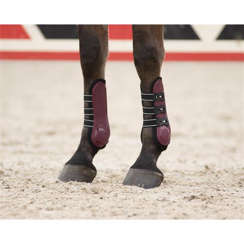 Přední chrániče QHP Champion, vínové - vel. Pony Tendon boots Champion