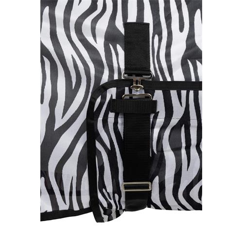 Deka proti hmyzu Horze Defender s krkem, zebra - 125/175 cm Deka síťovaná Horze Defender s krkem, zebra 125 cm