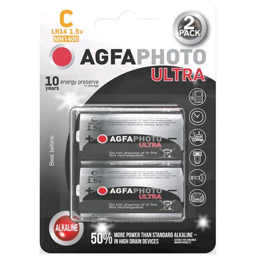 Baterie AgfaPhoto Power Ultra baterie LR14/C, blistr 2ks Baterie AgfaPhoto Power Ultra baterie LR14/C, blistr 2ks