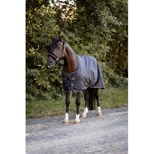 Nepromokavá deka Horze Pegasus s fleecem, antracitová - vel. 105 cm Deka neprom. Horze Pegasus W 2025, fleece, vel. 105 cm