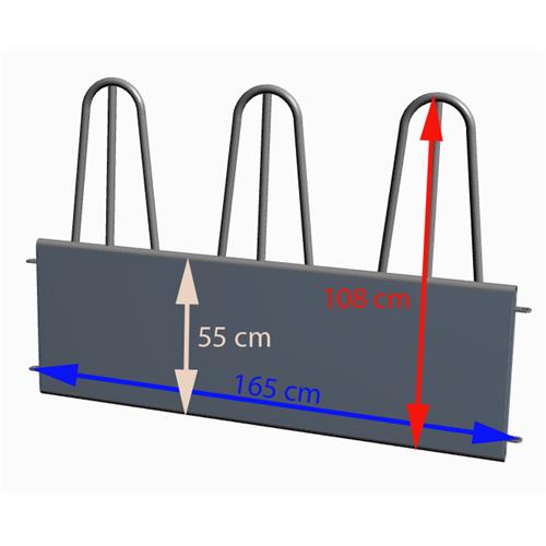 Prodloužení ke kruhovému příkrmišti v průměru 170 cm, 3 místa Prodloužení ke kruhovému příkrmišti v průměru 170 cm, 3 místa