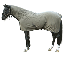 Deka fleece Covalliero 2021 s krkem, krém., 125cm