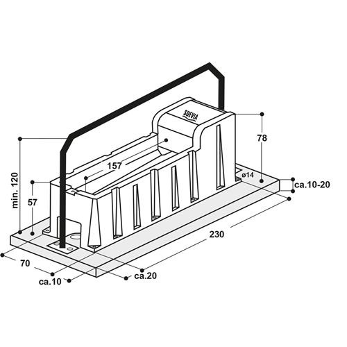 Napájecí žlab Suevia Thermo 6523 Napájecí žlab Suevia Thermo 6523