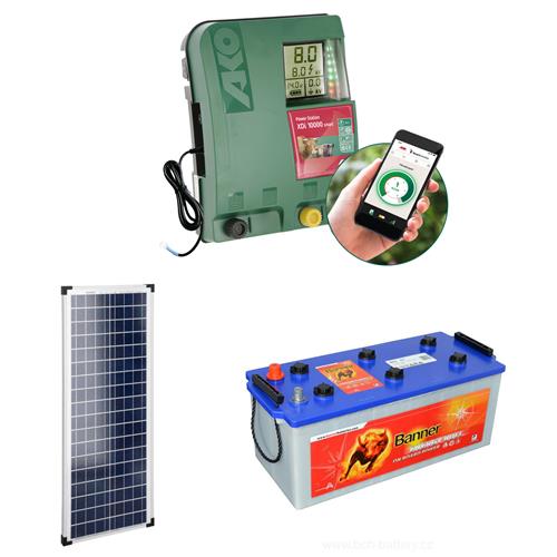 Sada elektrického ohradníku AKO XDi 10000 smart + solární panel 100 W + akumulátor 130 Ah Sada elektrického ohradníku AKO XDi 10000 smart + solární panel 100 W + akumulátor 130 Ah