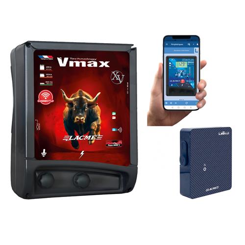 Sada elektrického ohradníku LACME VMAX XV CONNECT'LD + L.BOX LD Sada elektrického ohradníku LACME VMAX XV CONNECT'LD + L.BOX LD