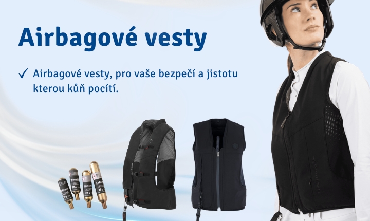 Airbagové vesty na koně